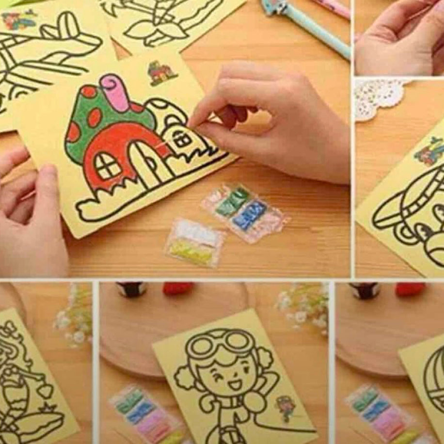 Çocuklar İçin Eğlenceli Kum Boyama Seti