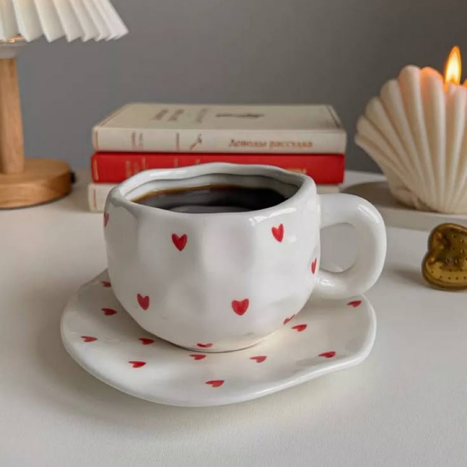 Seramik Tabaklı Kupa Seti