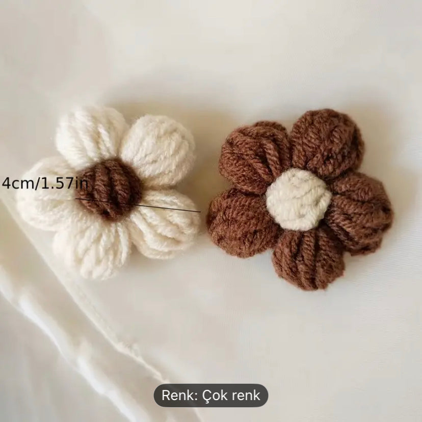 Örgü çiçekler (10 adet)