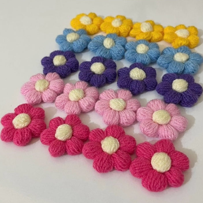 Örgü çiçekler (10 adet)