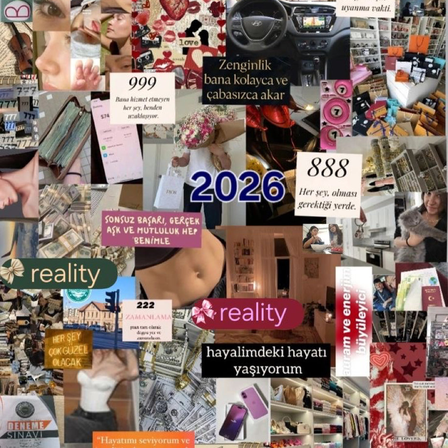 2026 Vision Board (Hayal Panosu) Seti