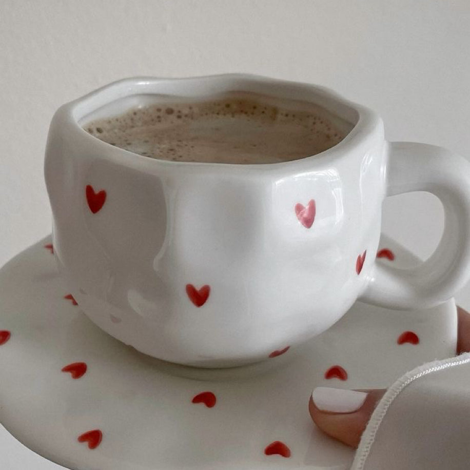 Seramik Tabaklı Kupa Seti