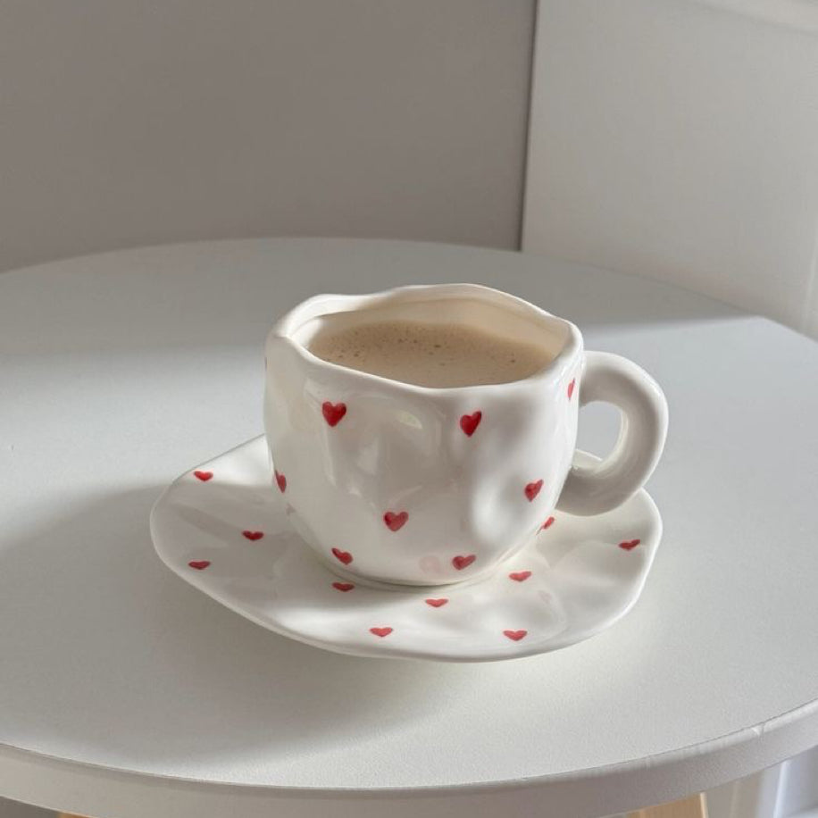 Seramik Tabaklı Kupa Seti