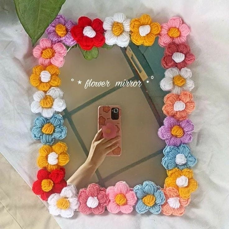 Çiçekli Ayna (Kare)